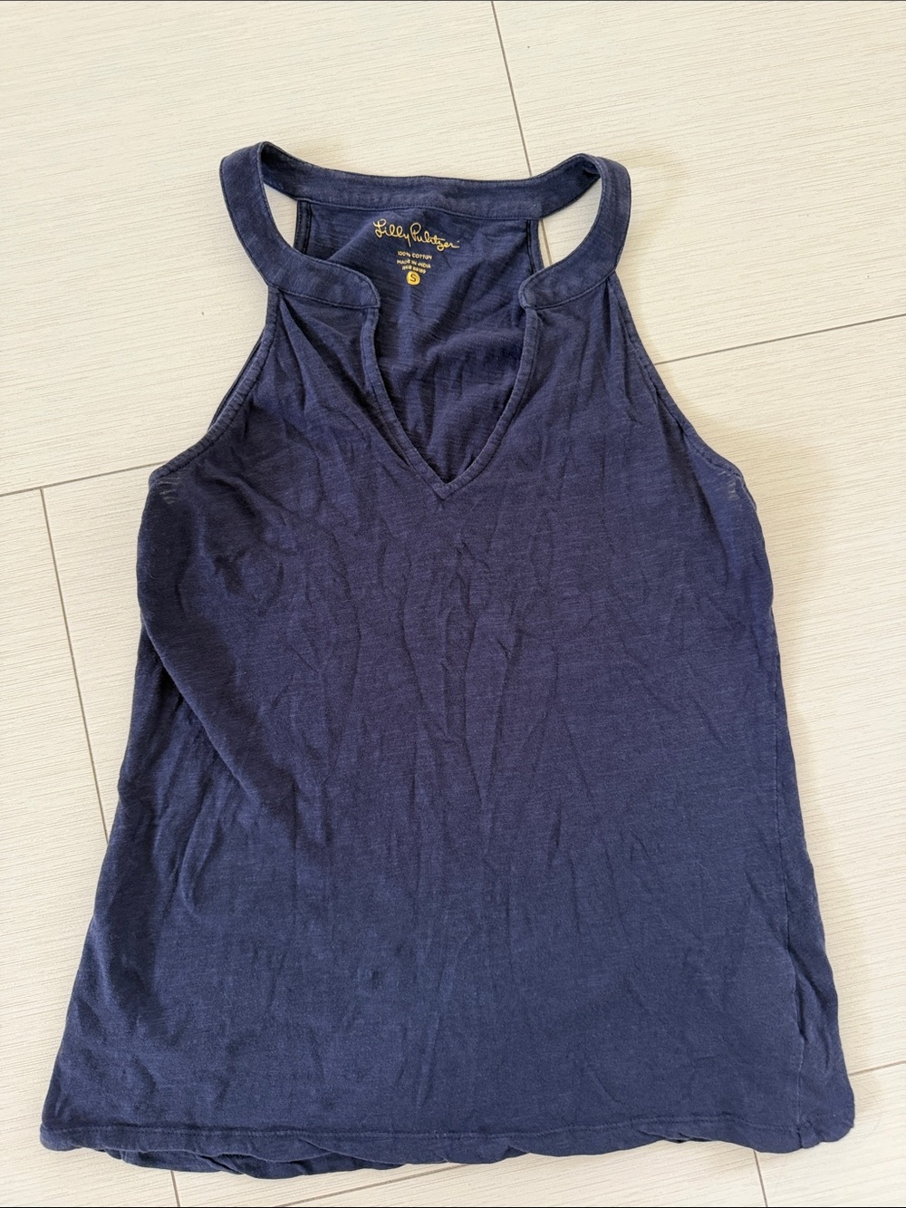 Lilly Pulitzer Dark Navy V-Neck Racerback Tank Top